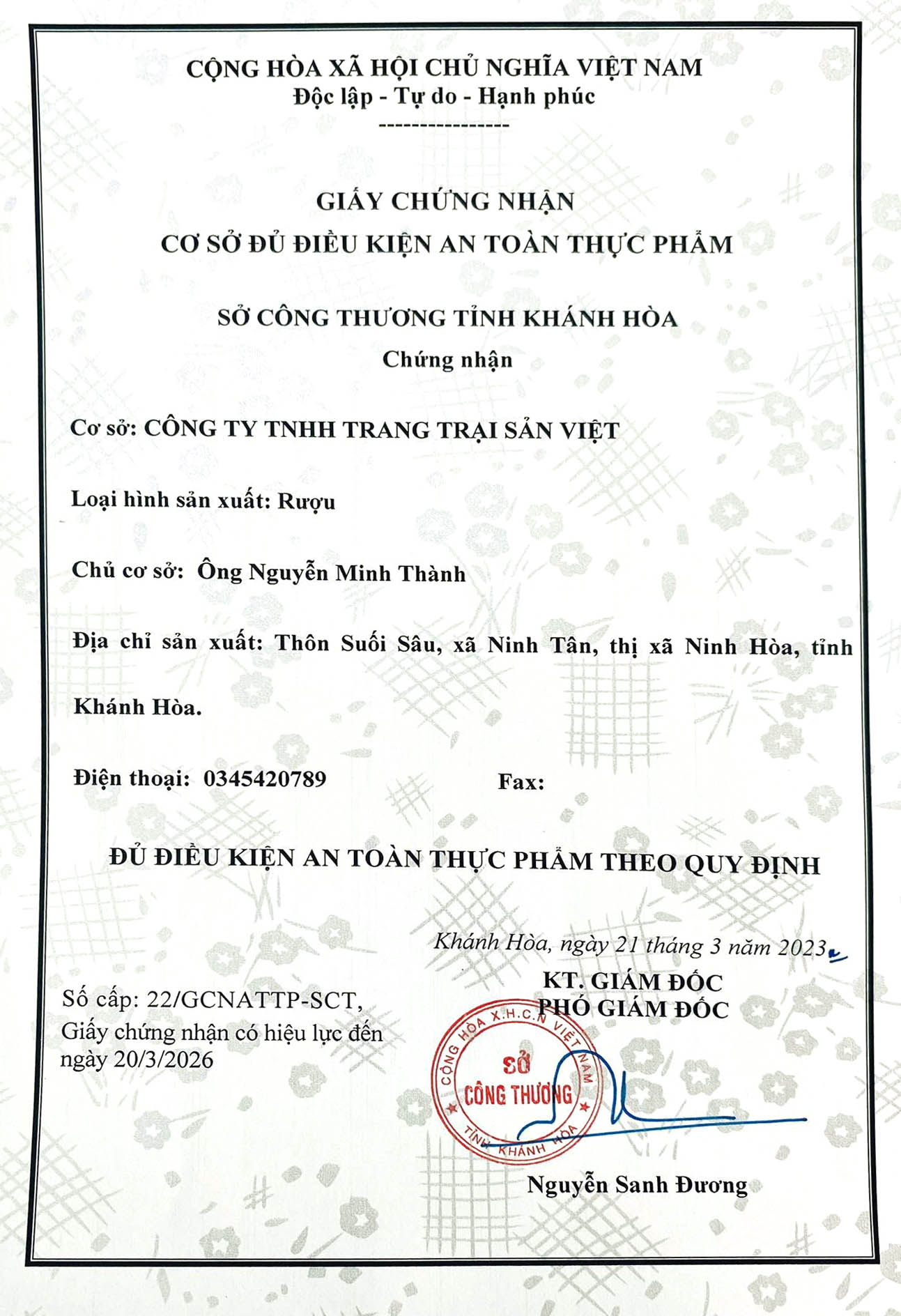 GCNATTP Rượu Nếp Suối Sâu